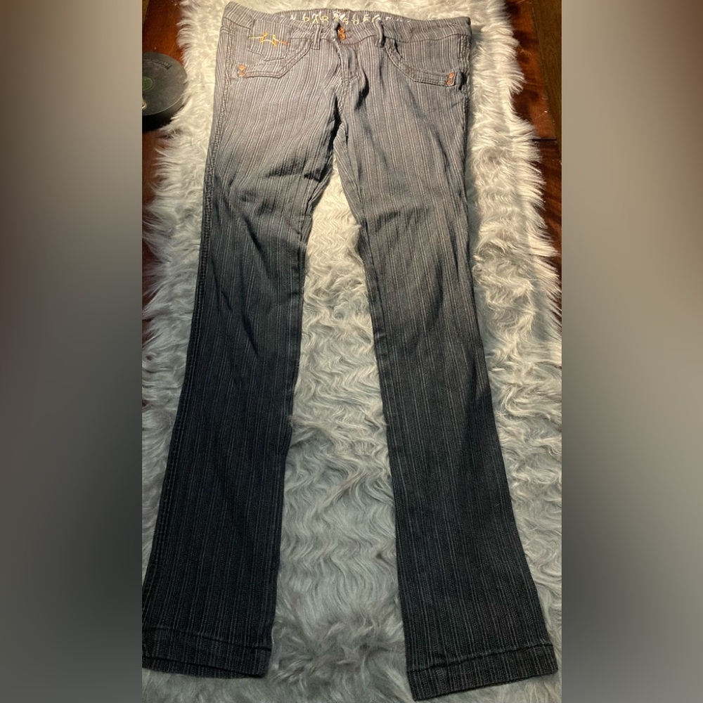 striped textured Skinny jeans